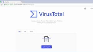 ממשק משתמש Virustotal
